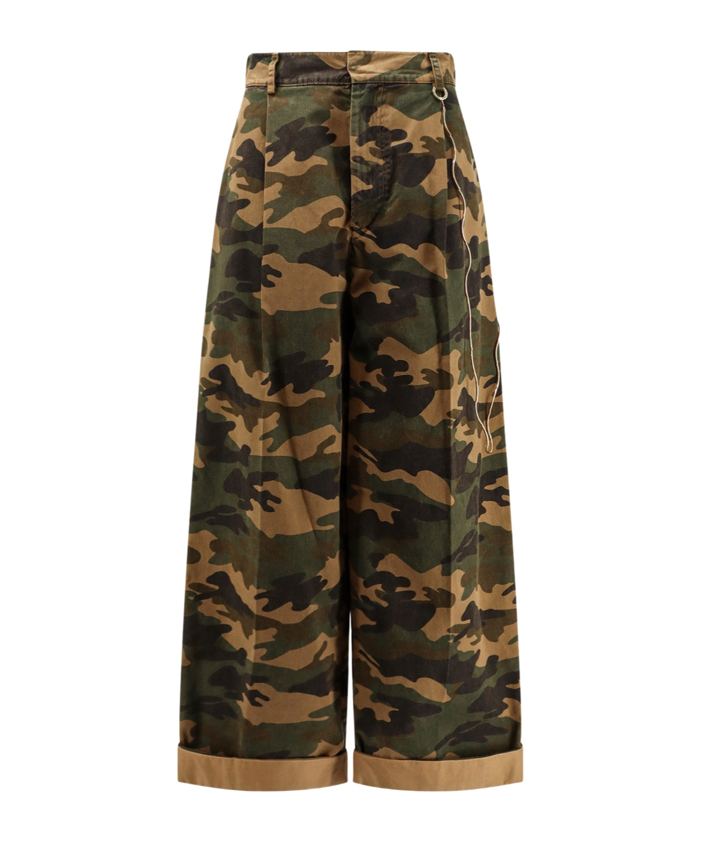 Darkpark Danielle Pants In Camouflage Cotton In Green