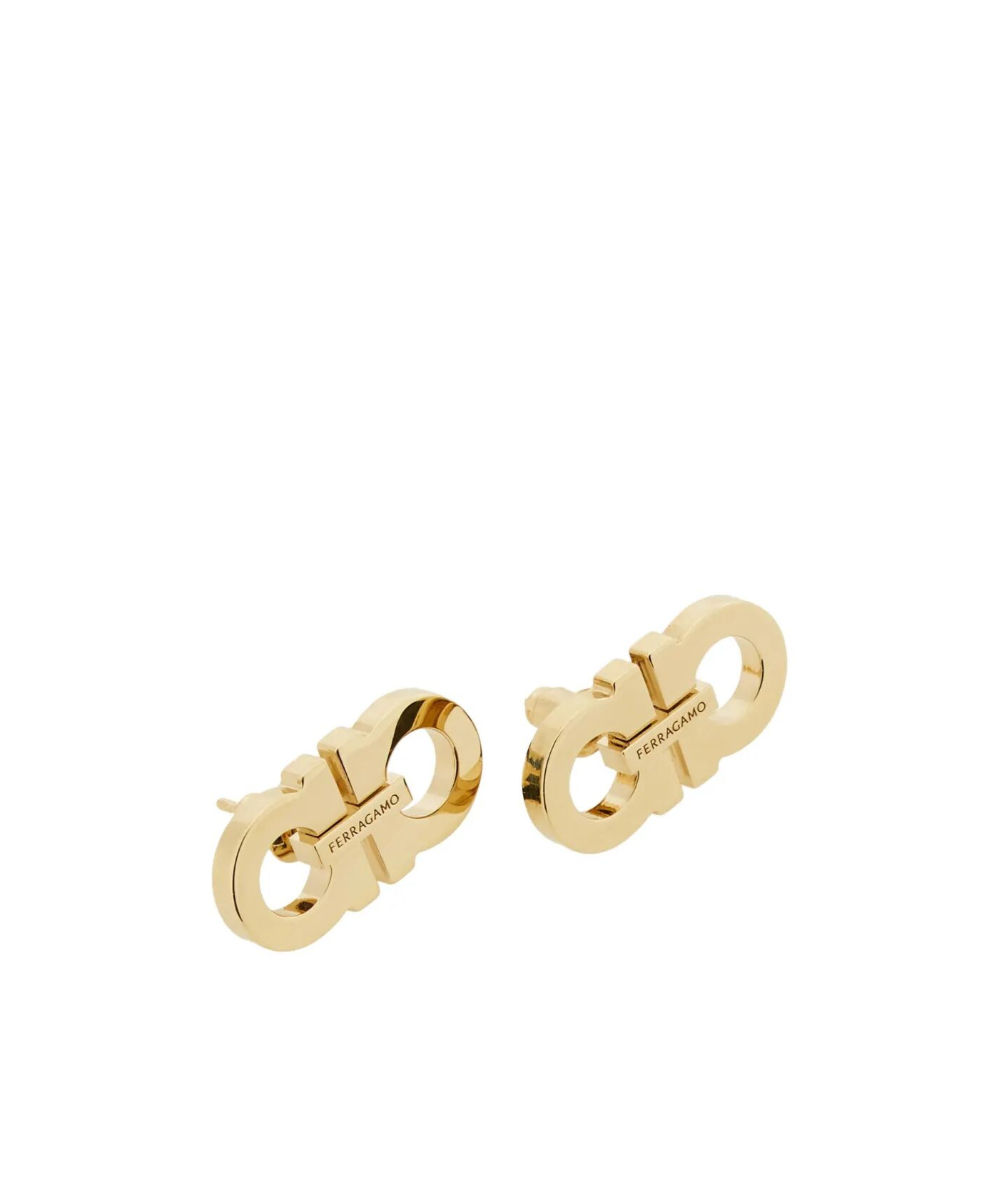 Ferragamo 2 Hooks Earrings Gold-tone Finish In Gold