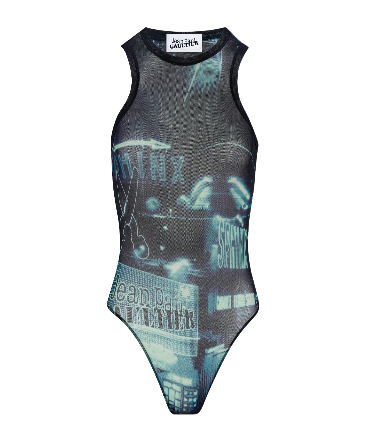 Jean Paul Gaultier Pigalle Bodysuit Woman Navy In Polyamide In Black