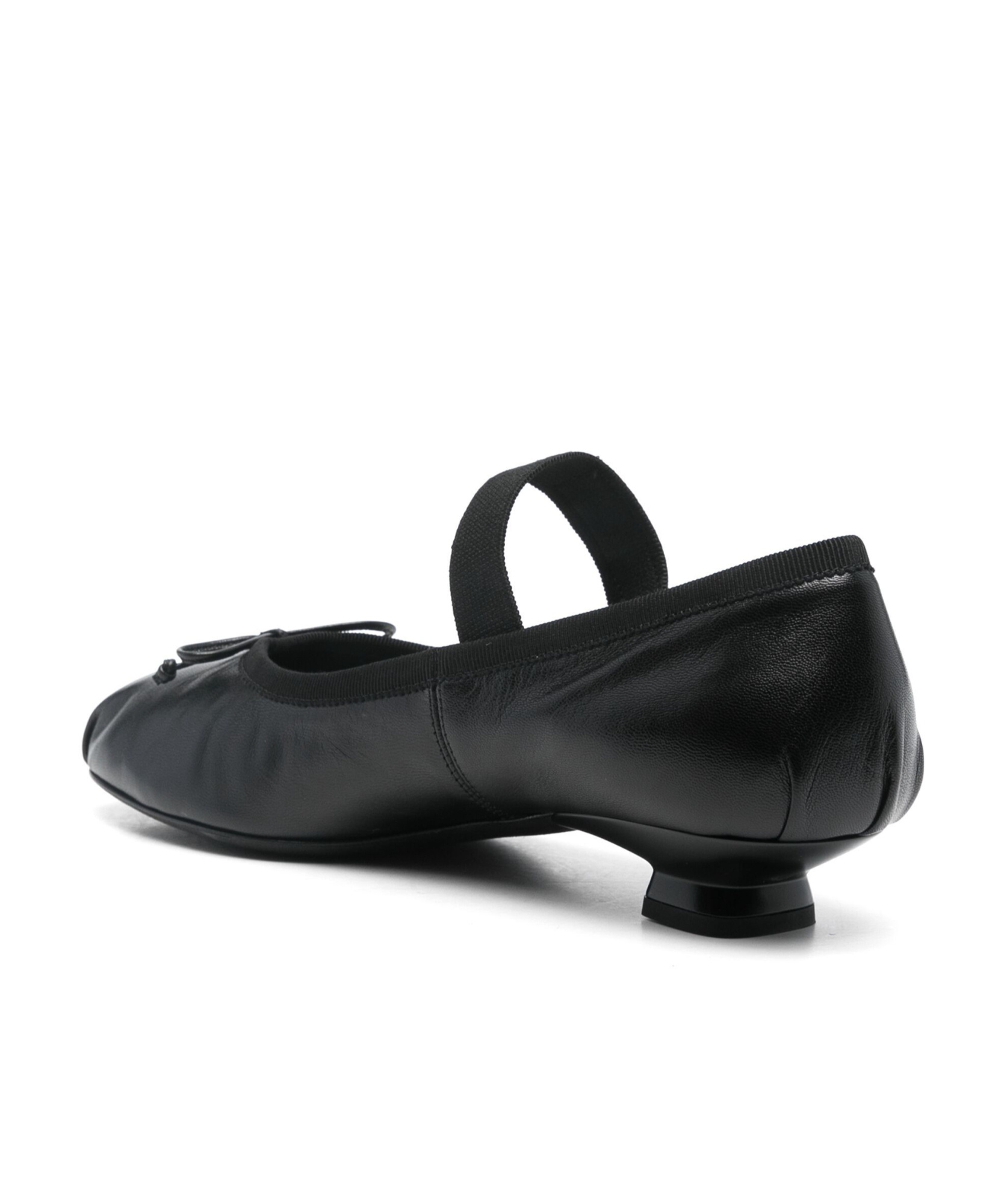 MIU MIU LOGO-INTARSIA BALLET FLATS