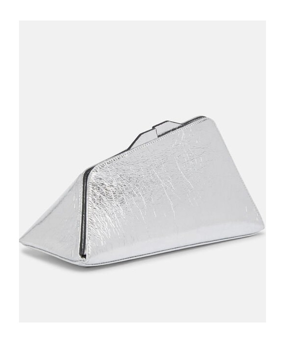 Attico Geometric Clutch In White