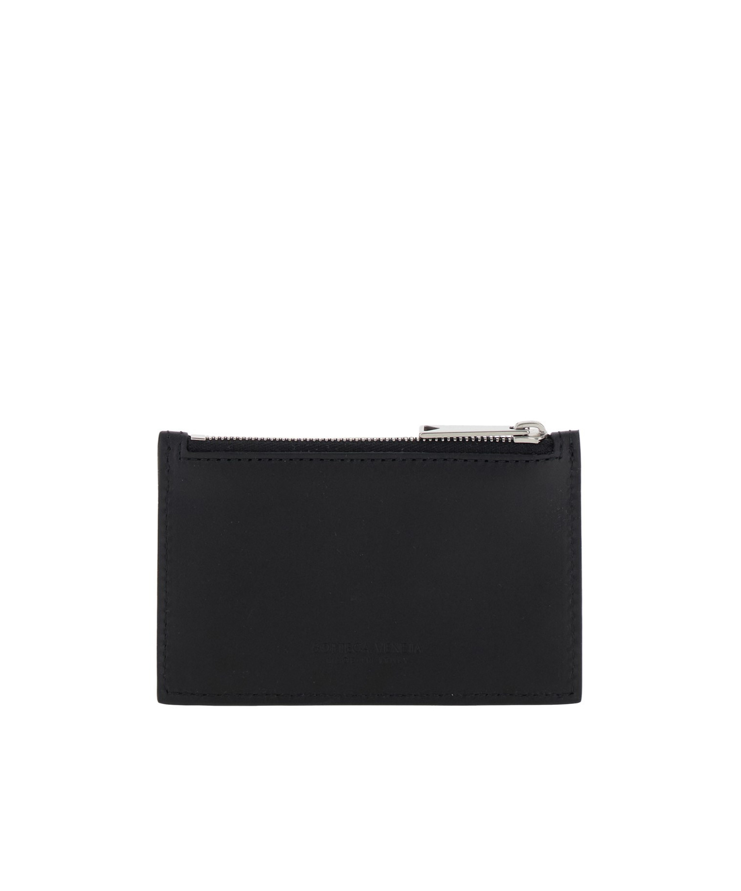 Bottega Veneta Black Card-holder With Intreccio Motif In Leather Man In Black