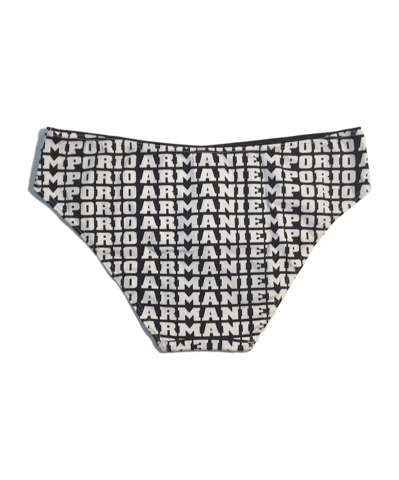 Emporio Armani Logo Printed Briefs Pants In Gray