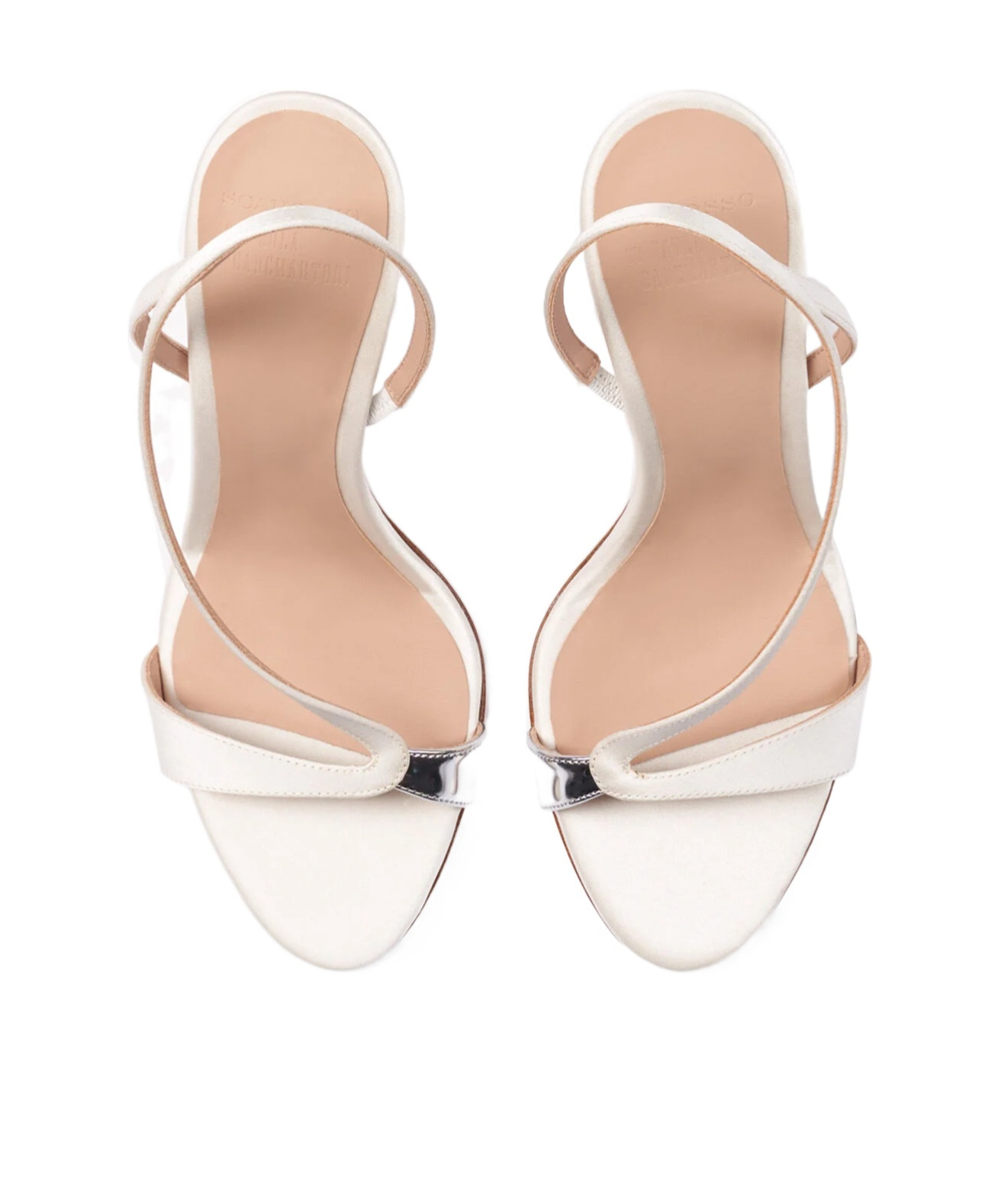 Scarosso Paula Almond-toe Strappy Sandals In White