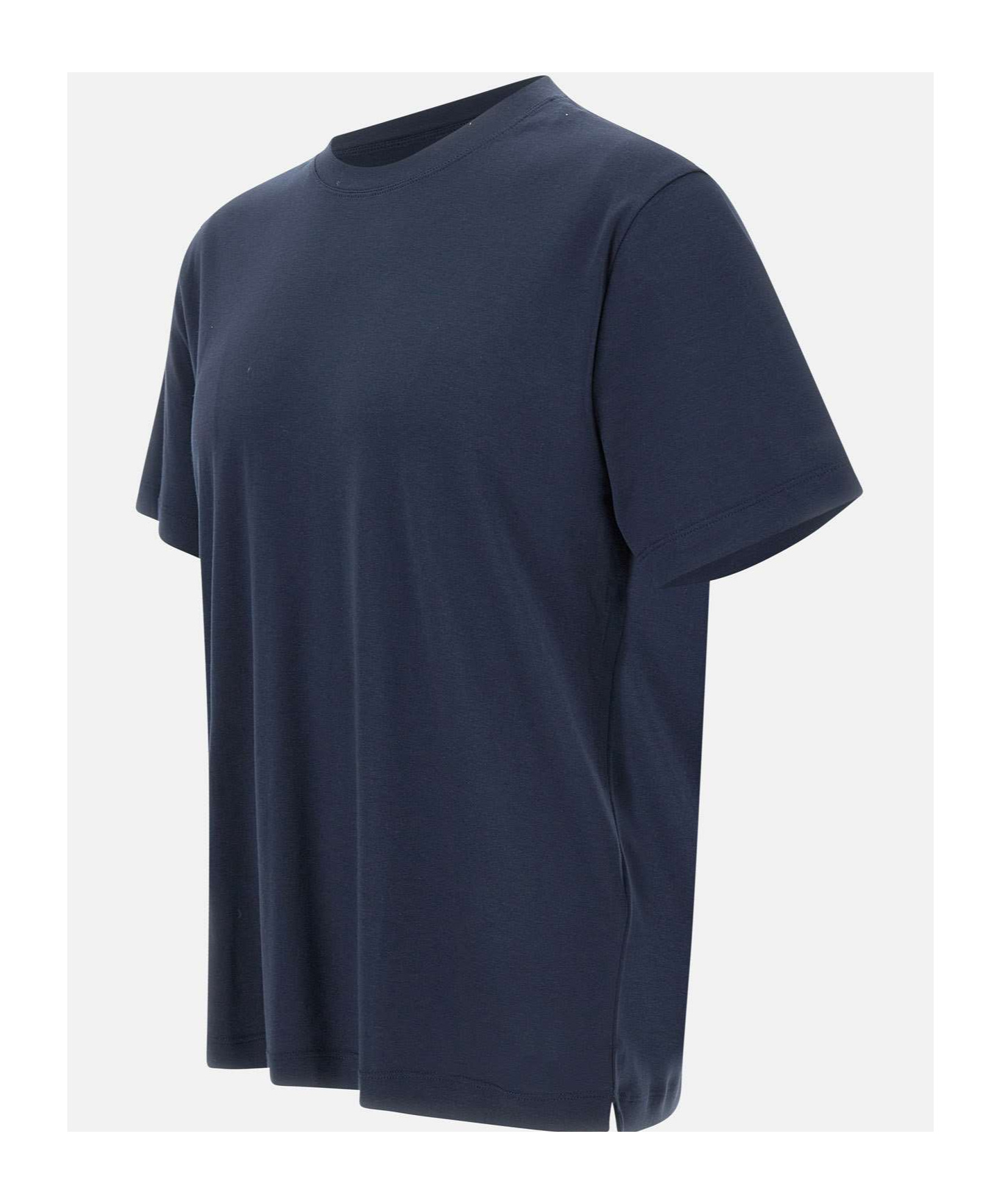 Eleventy Cotton Modal Crew Neck T-shirt In Blue