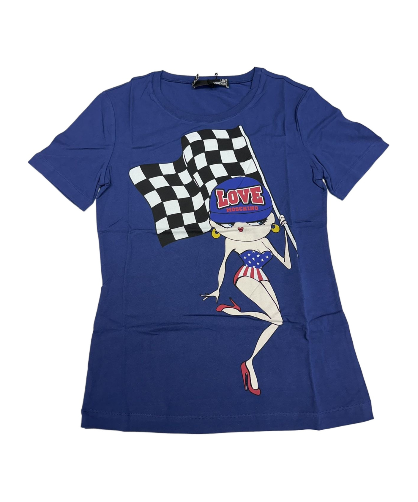 Moschino Pattern Printed T-shirt In Blue