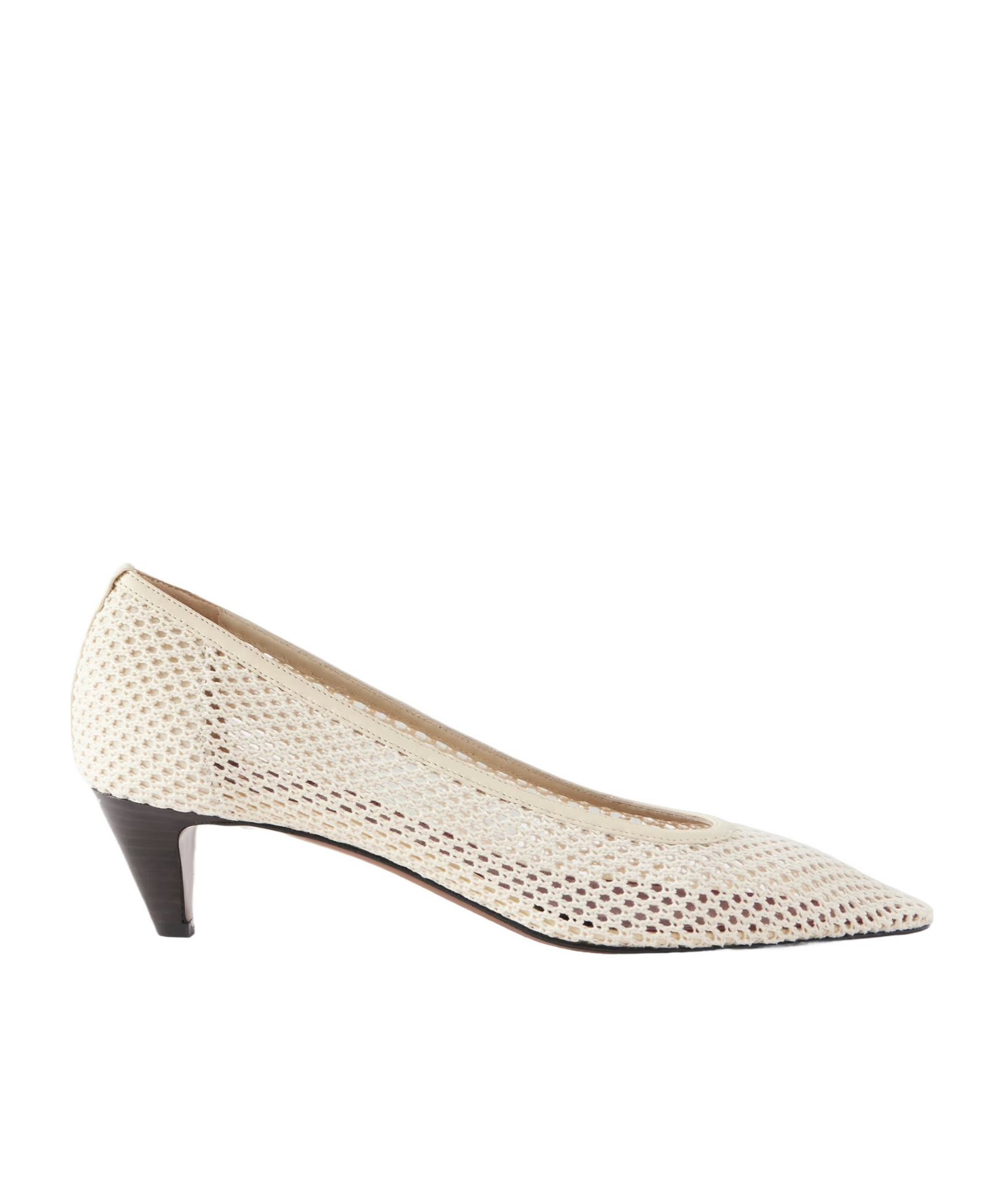 Neous Fera 40 Leather-trimmed Woven Pumps In Neutral