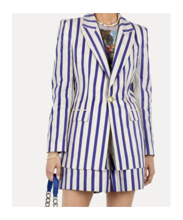 Vivienne Westwood Lelio Striped Single-breasted Blazer In White