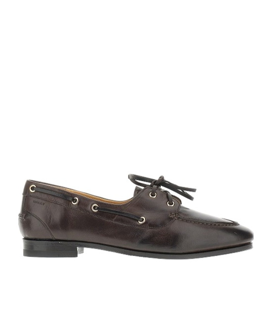 Bally Dark Buffalo Leather Slip-on Loafers In Multi