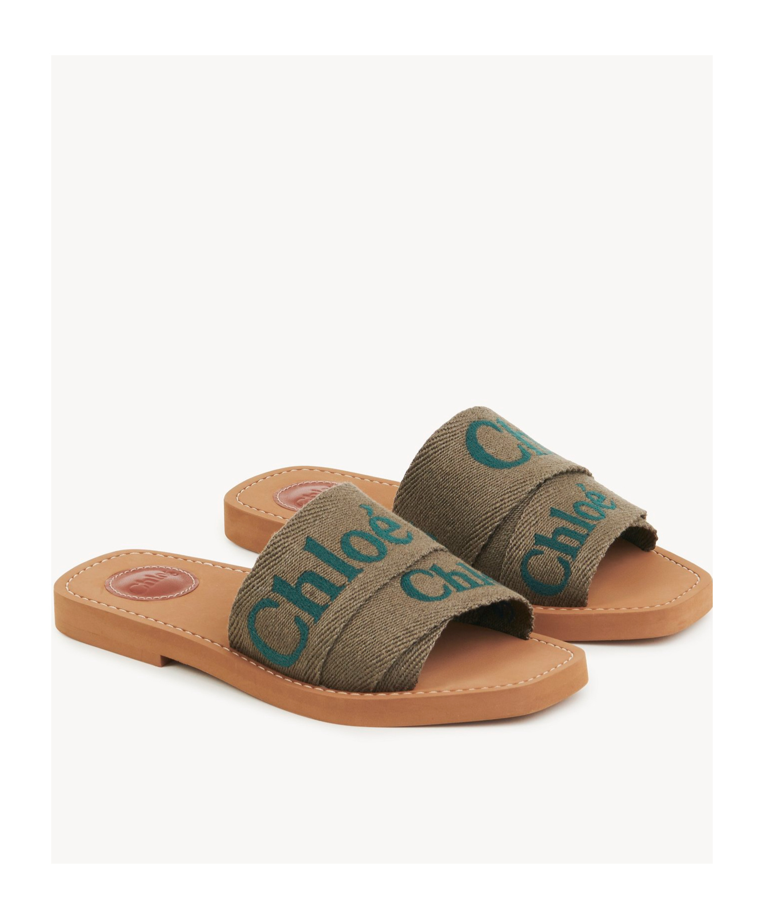 Shop Chloé Woody Slides In Brown