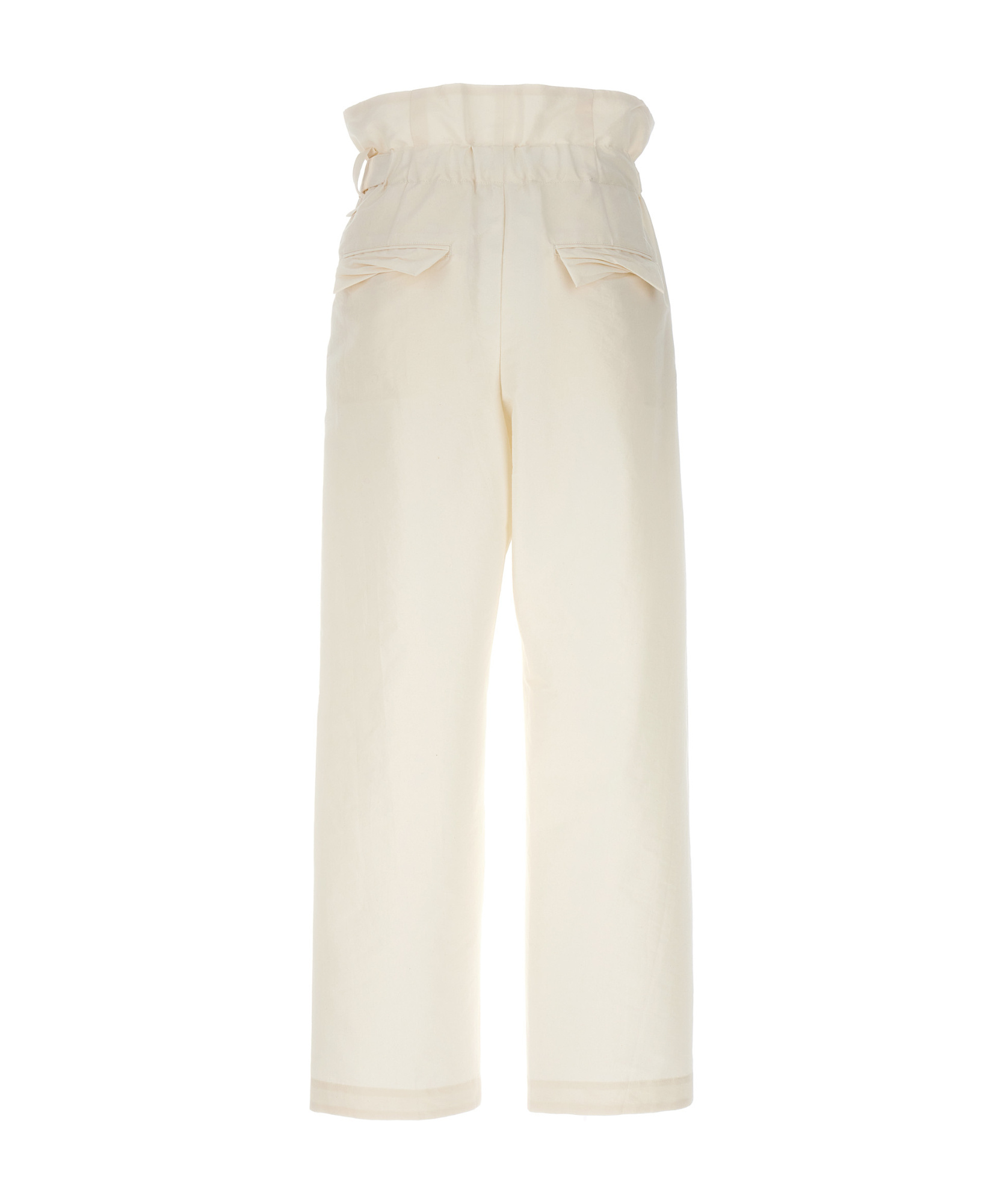 Shop Issey Miyake Enfold Elastic Waist Trousers In White