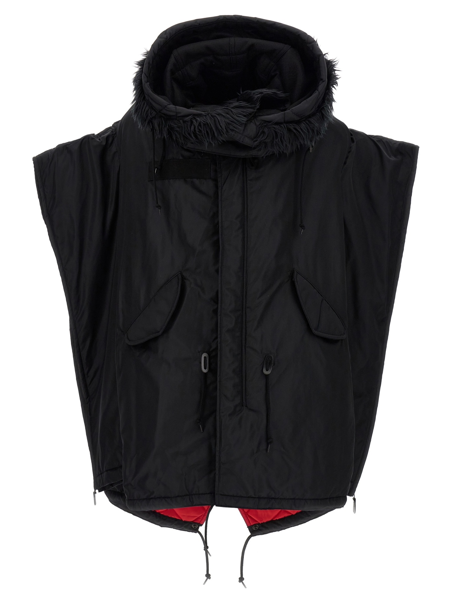 Shop Junya Watanabe Oversizes Puffer Jacket In Black