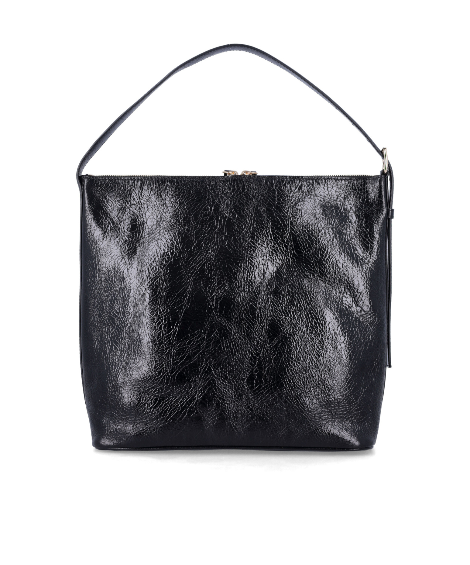 Apc A.p.c. Spacious Black Leather Vera Maxi Bag In Black