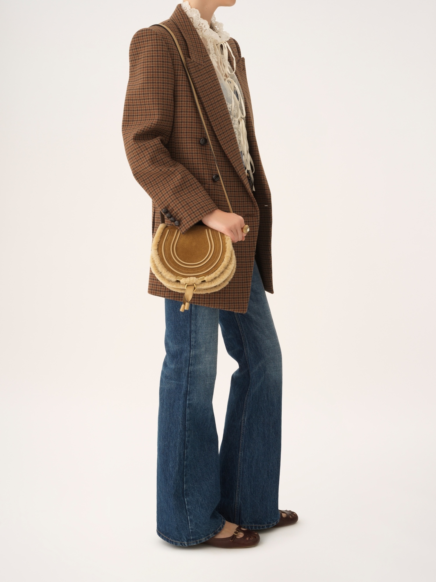 Chloé Marcie Saddle Bag In Brown