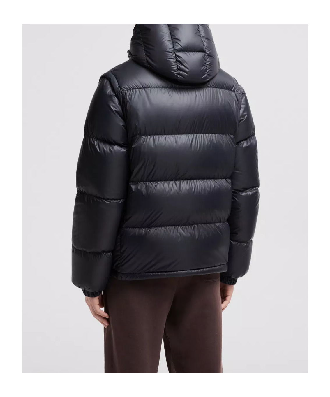 Moncler Cyclone 2-in-1 Short Down Jacket Blue In Black
