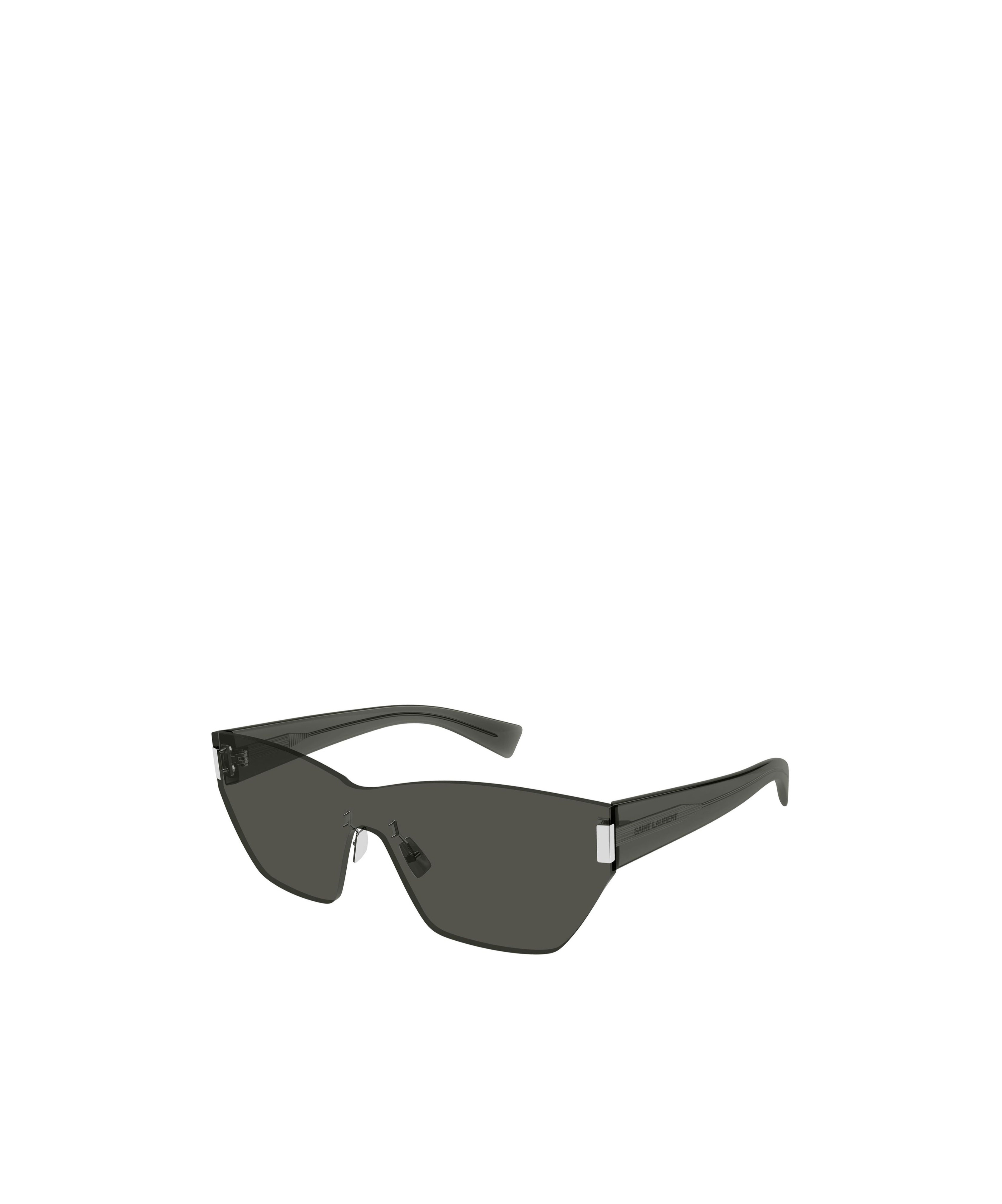 Shop Saint Laurent Rimless Sunglasses In Grey