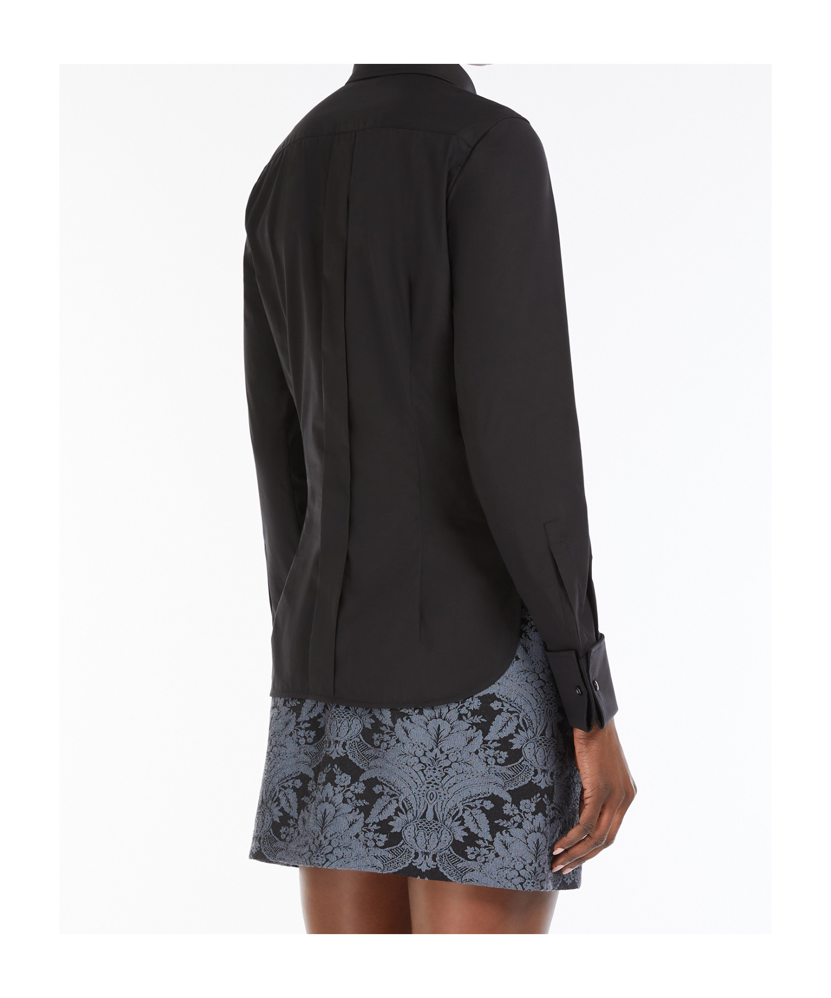 Max Mara Cotton Crepe Shirt In Black