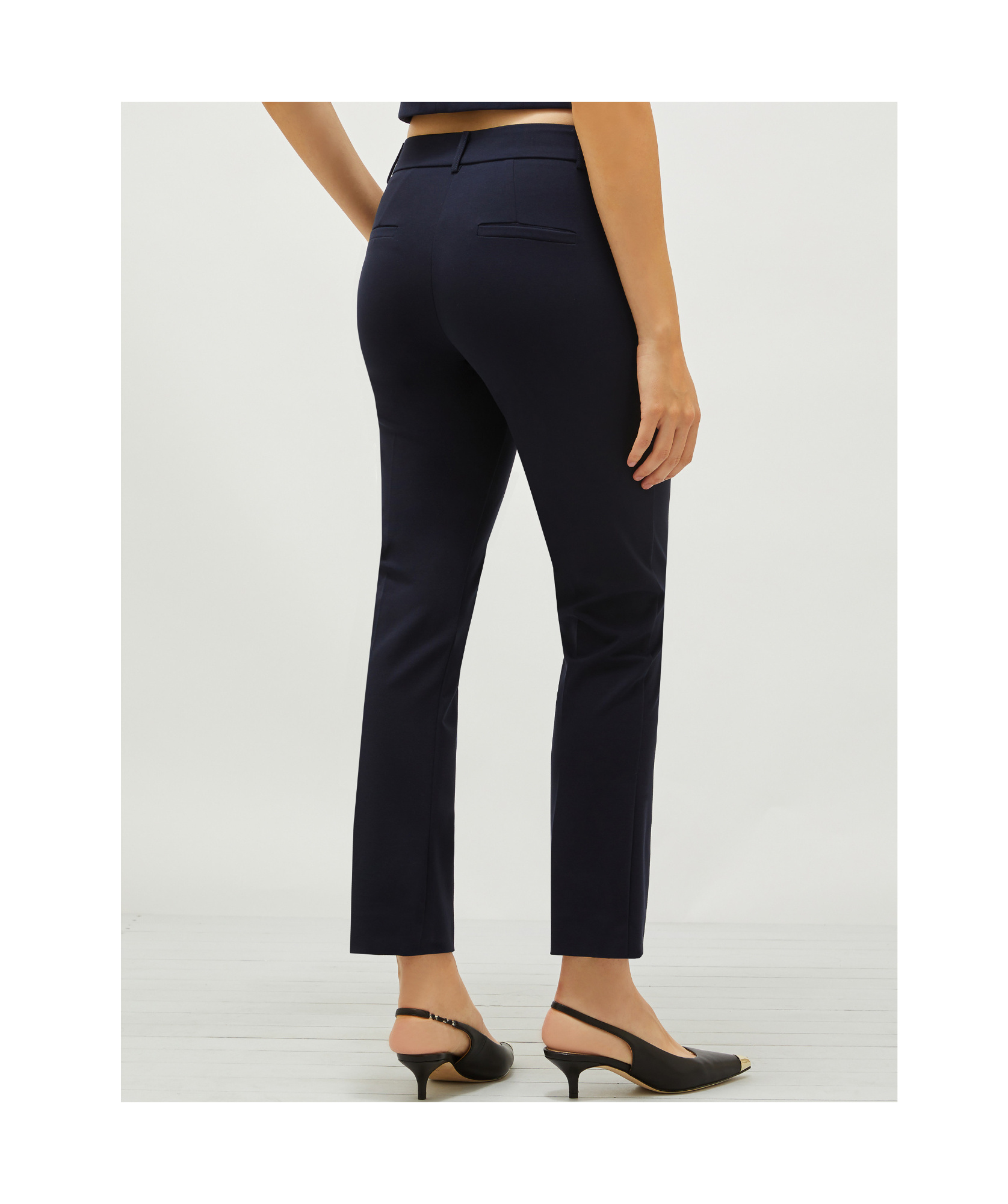 Marella Stretch Chino Trousers In Black