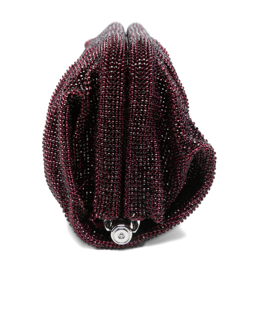 Benedetta Bruzziches La Grande Venus Crystal-embellished Pleated Clutch In Brown