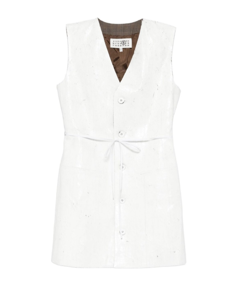 Mm6 Maison Margiela Weste Mit V-ausschnitt In White