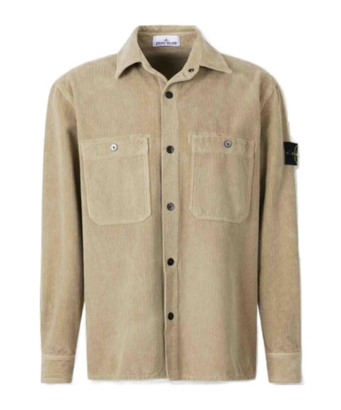 Stone Island Long Sleeve Casual Jacket In Brown
