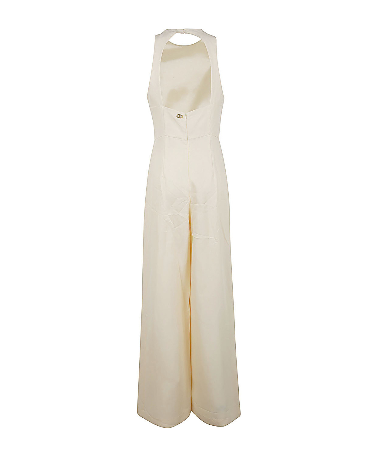 Twinset Slub-texture Jumpsuit In Nude