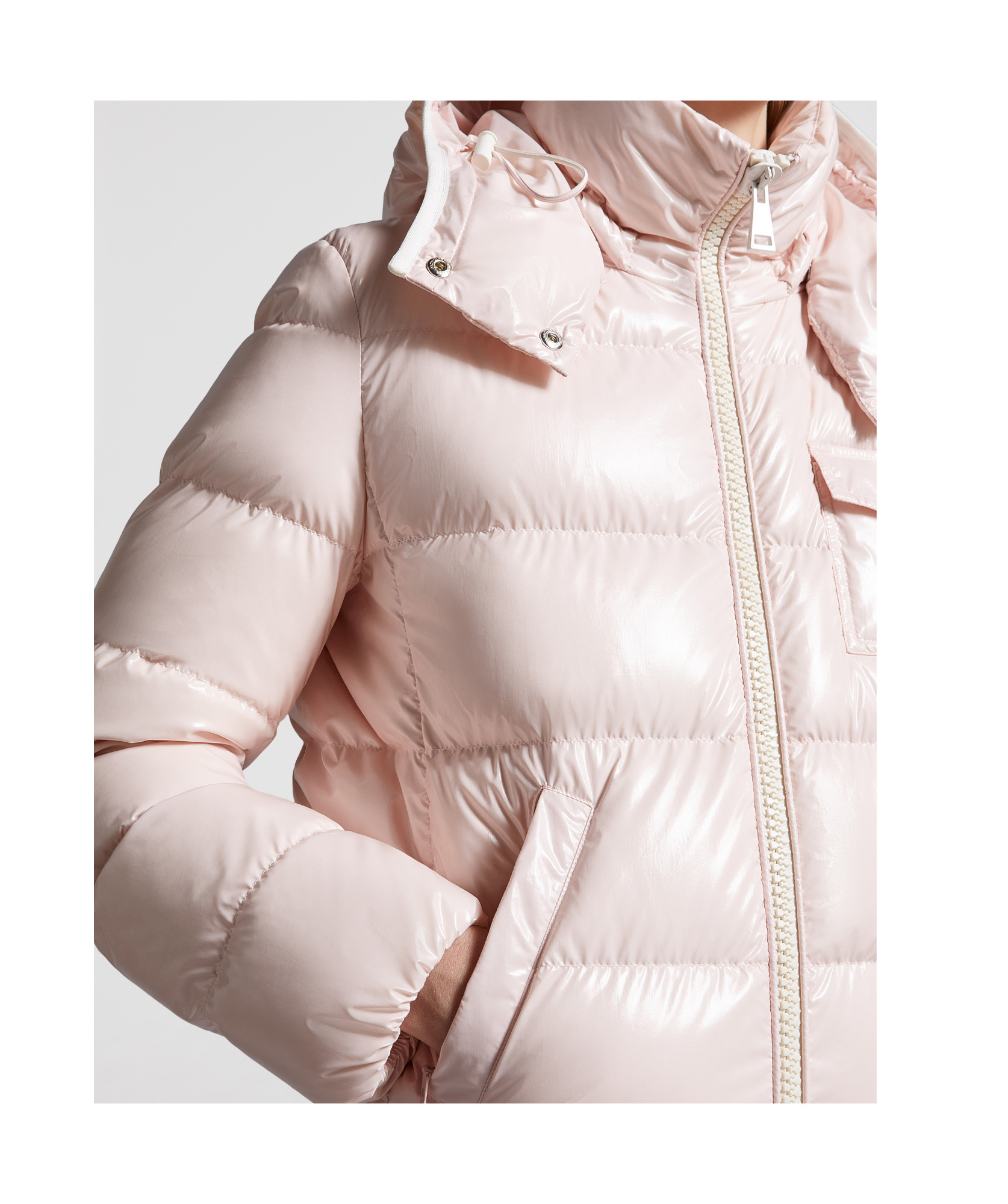 Shop Moncler Andro Hooded Short Down Jacket In Pink