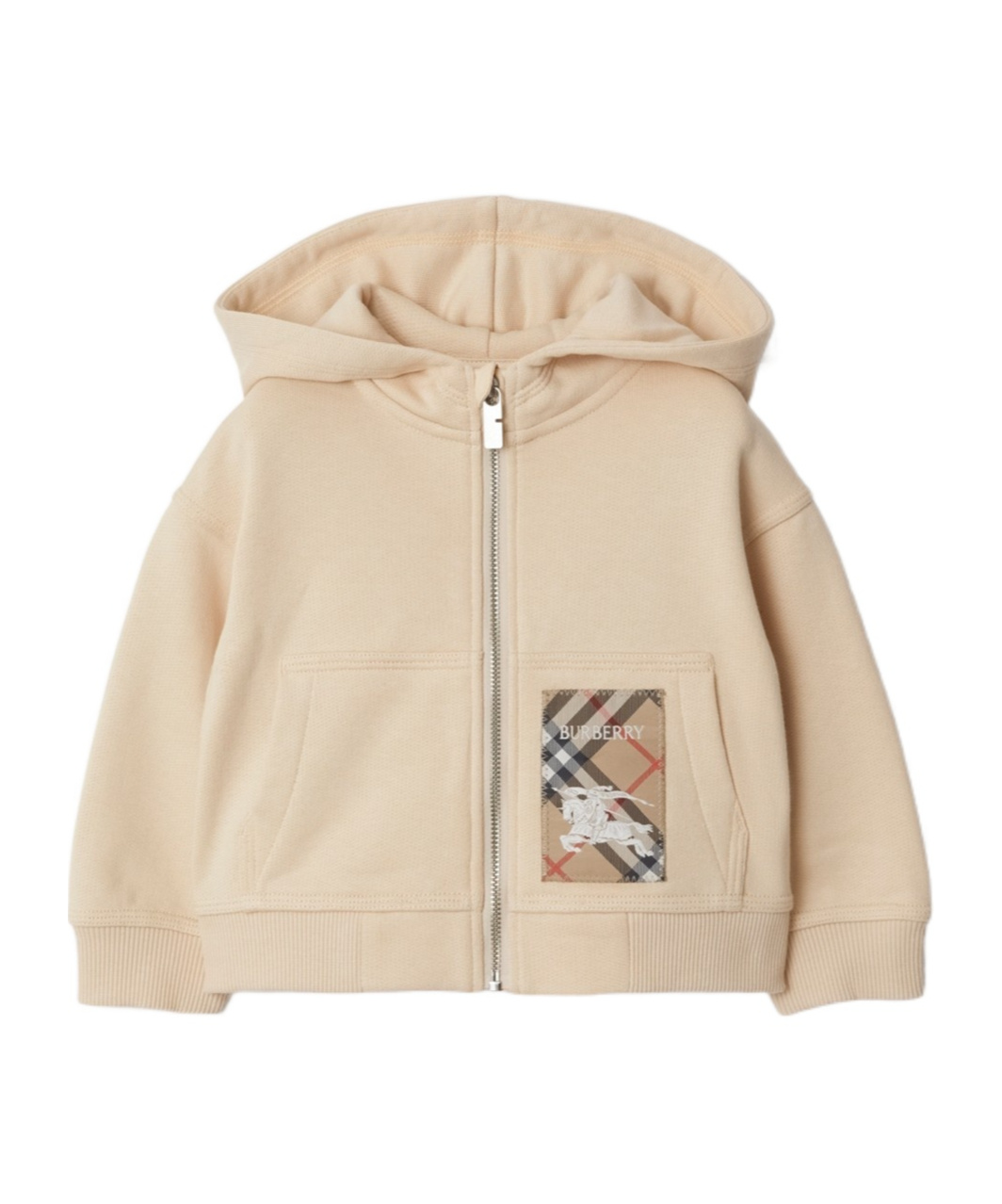 BURBERRY BURBERRY KIDS CHECK LABEL ZIP-UP HOODIE