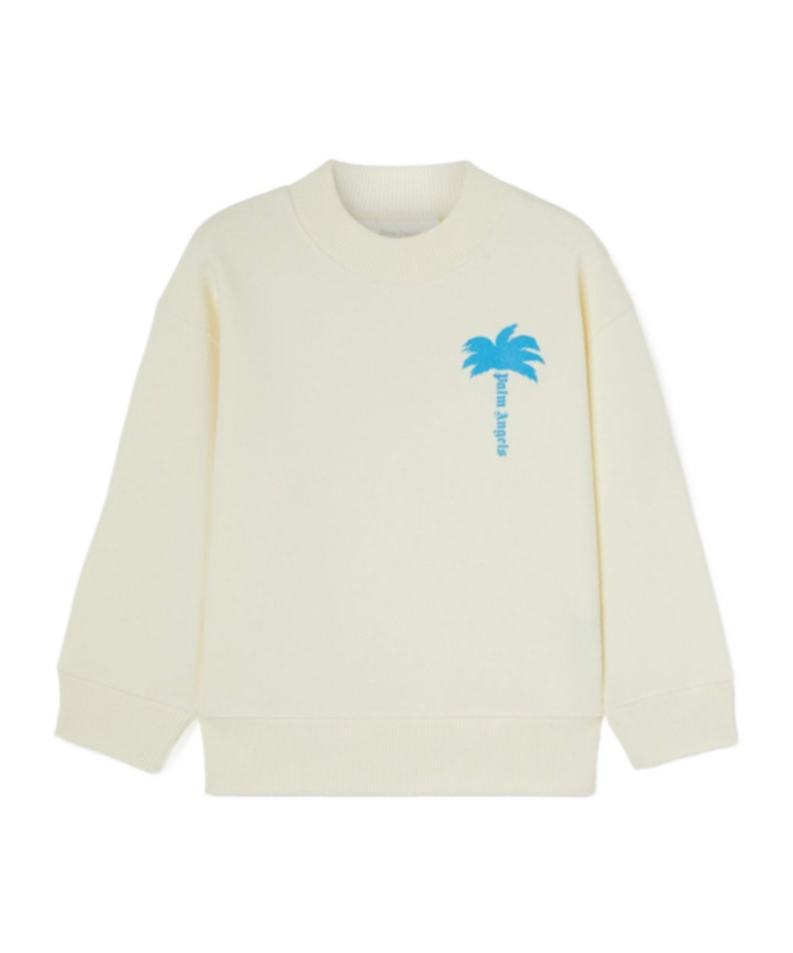 Palm Angels Long-sleeved Sweater In White