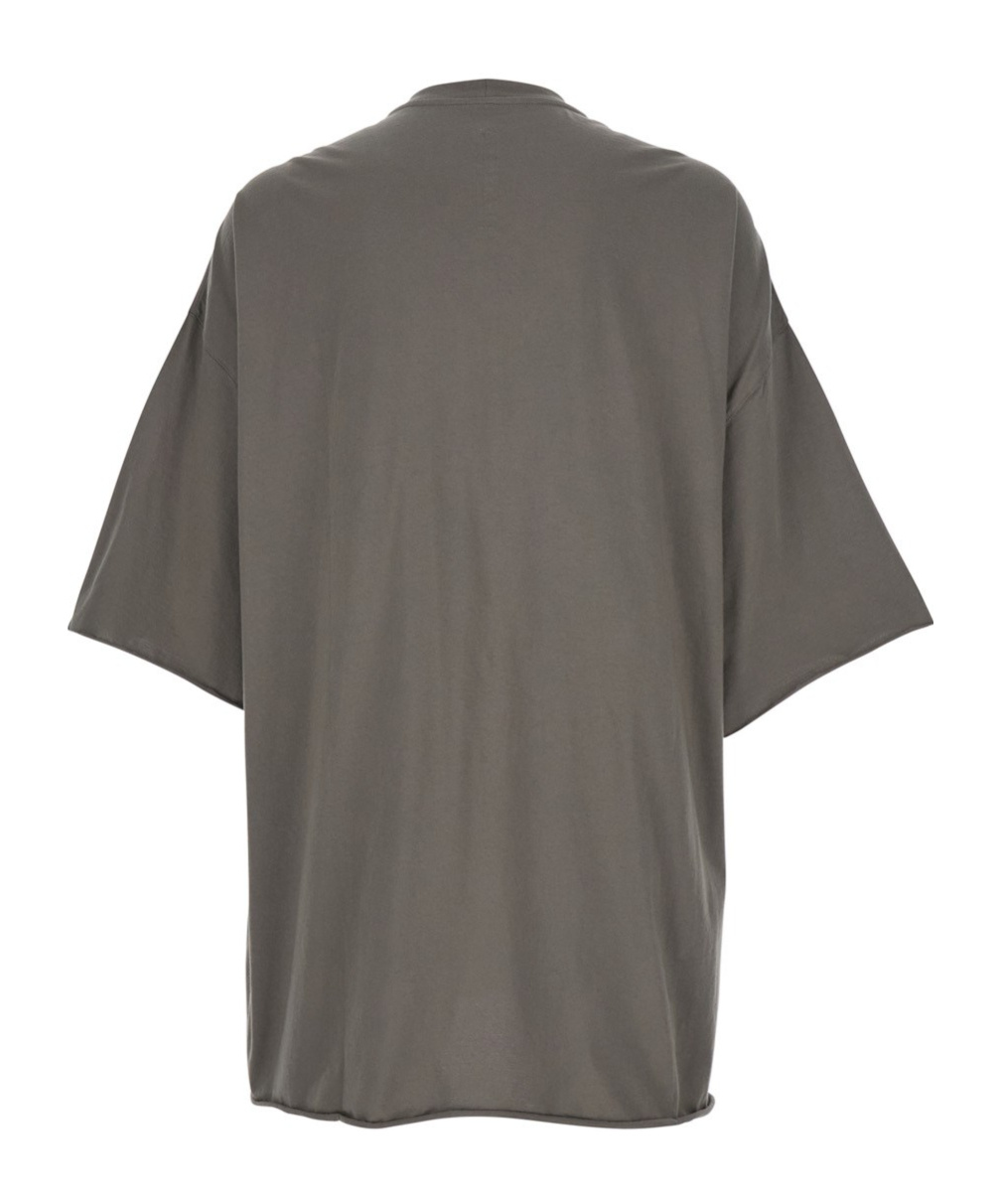 Rick Owens Tommy T Grey Oversized T-shirt In Cotton Man In Black