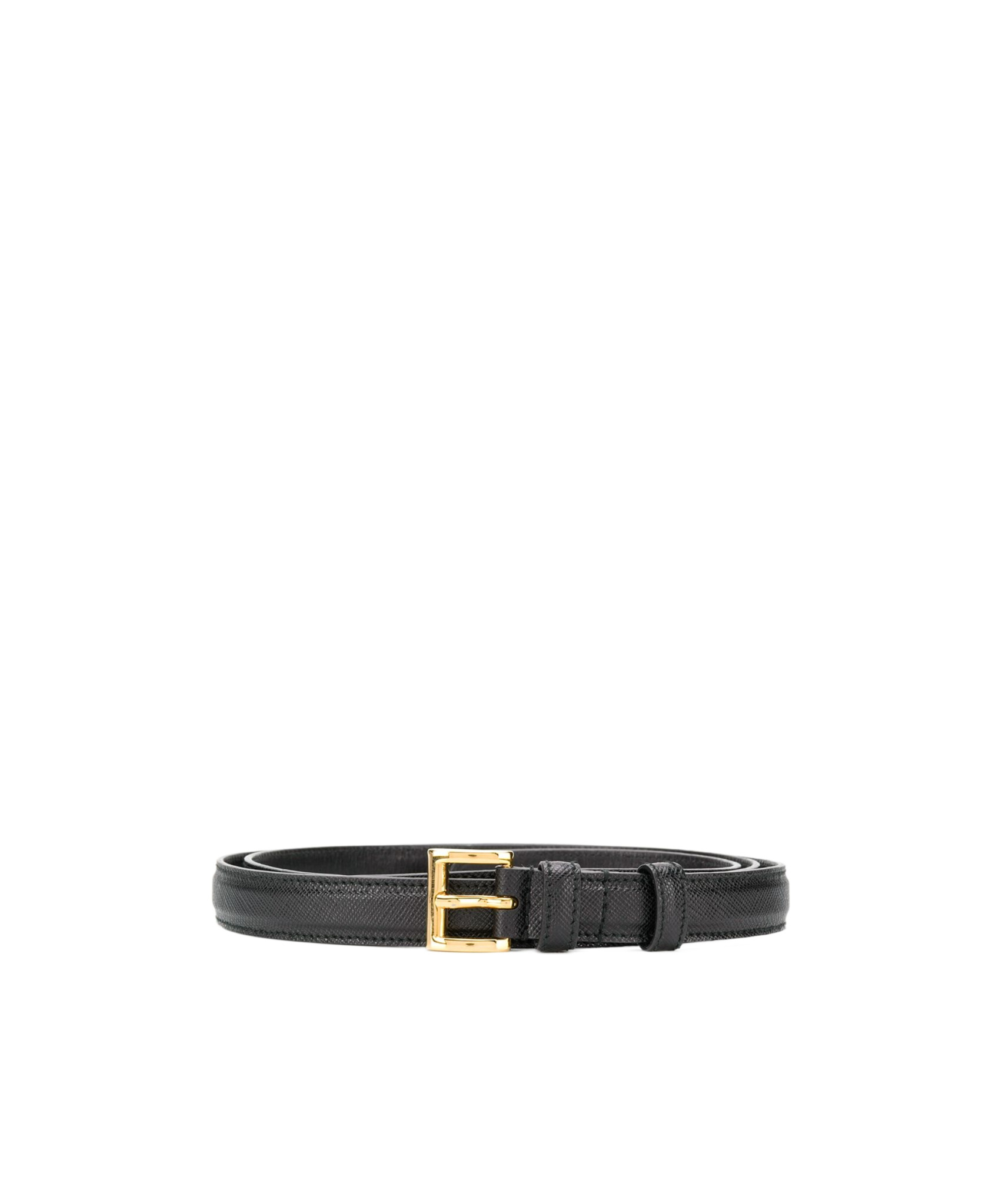 Prada Square Buckle Belt In Black