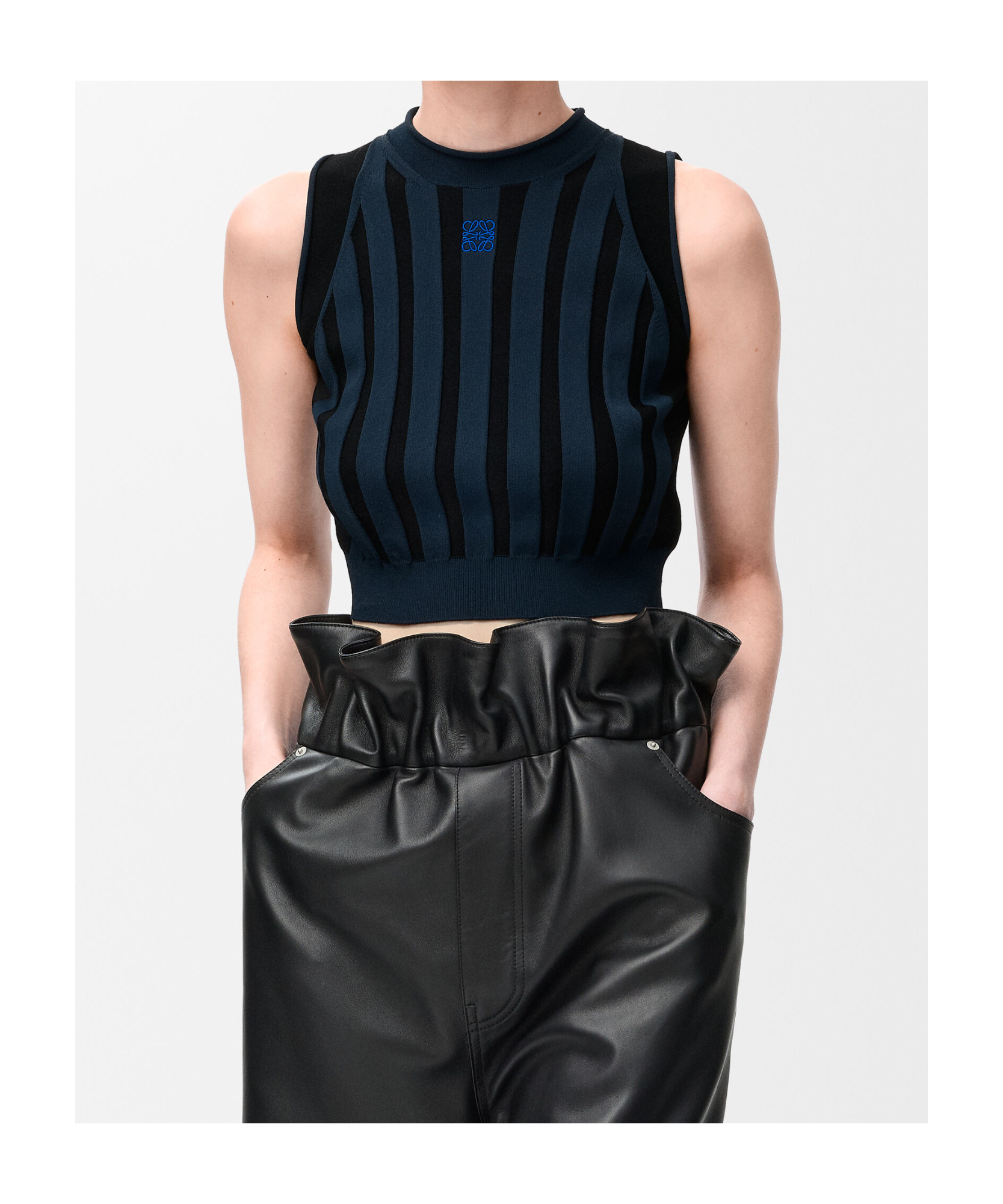 Loewe Striped-pattern Sleeveless Top In Blue