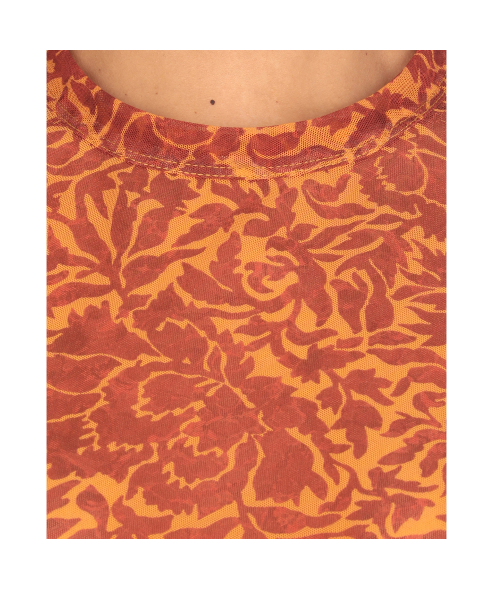 Shop Dries Van Noten T-shirt With Floral Pattern In Orange