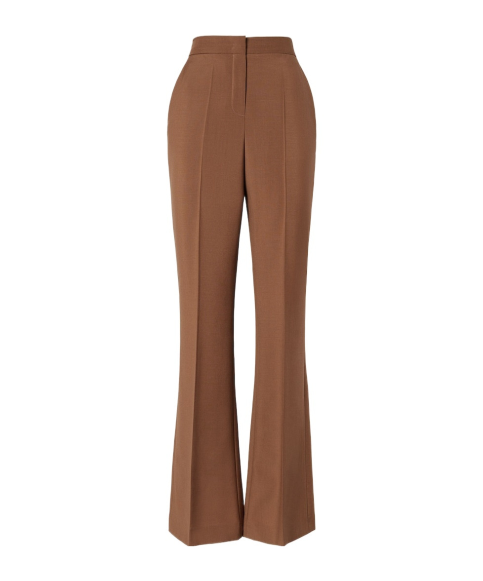 Fendi Women Wool And Mohair Trousers In Brown