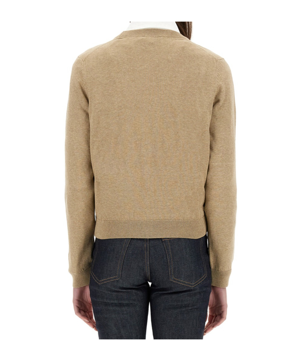 Apc A.p.c. Josephine Cropped Cardigan In Nude