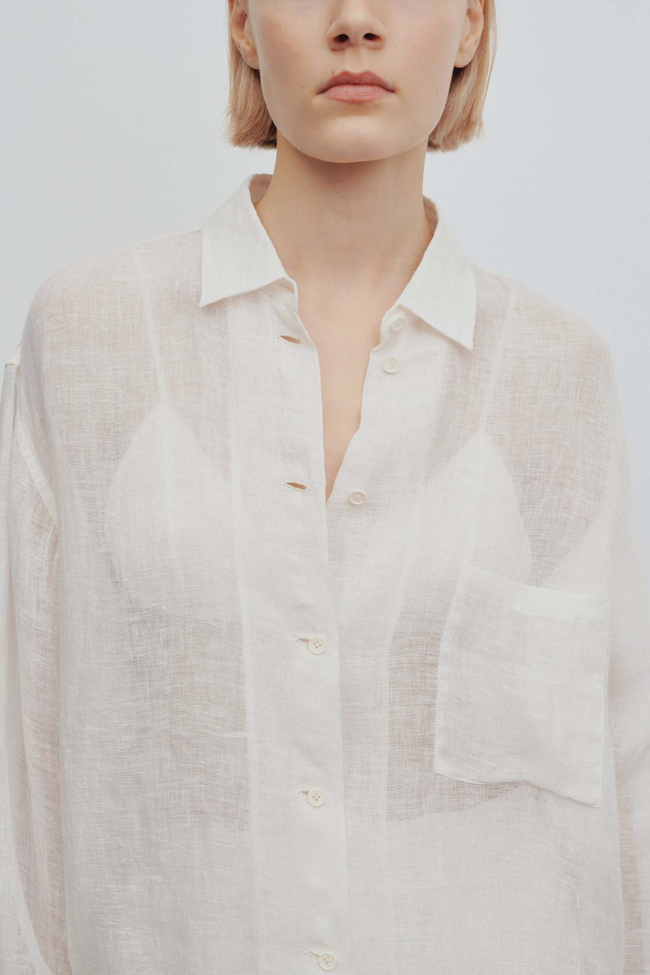 The Row Logo Shirt In Ivory White