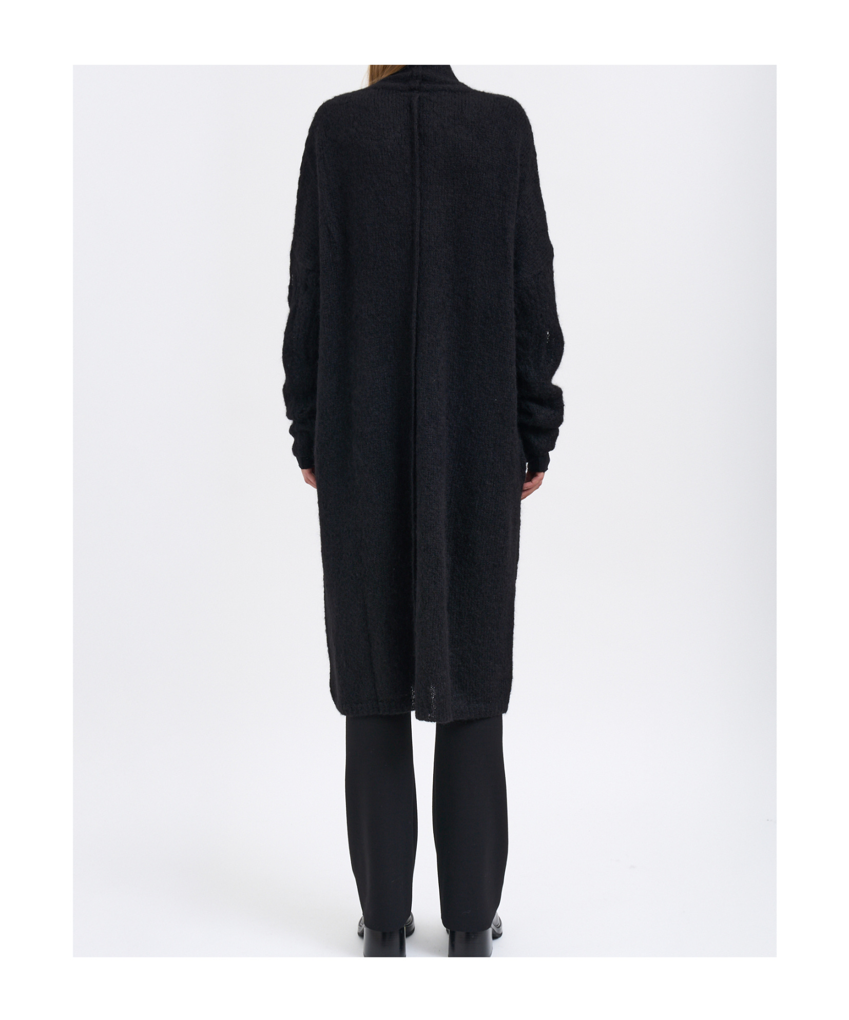 Thom Krom Cardigan Lungo Oversize In Black