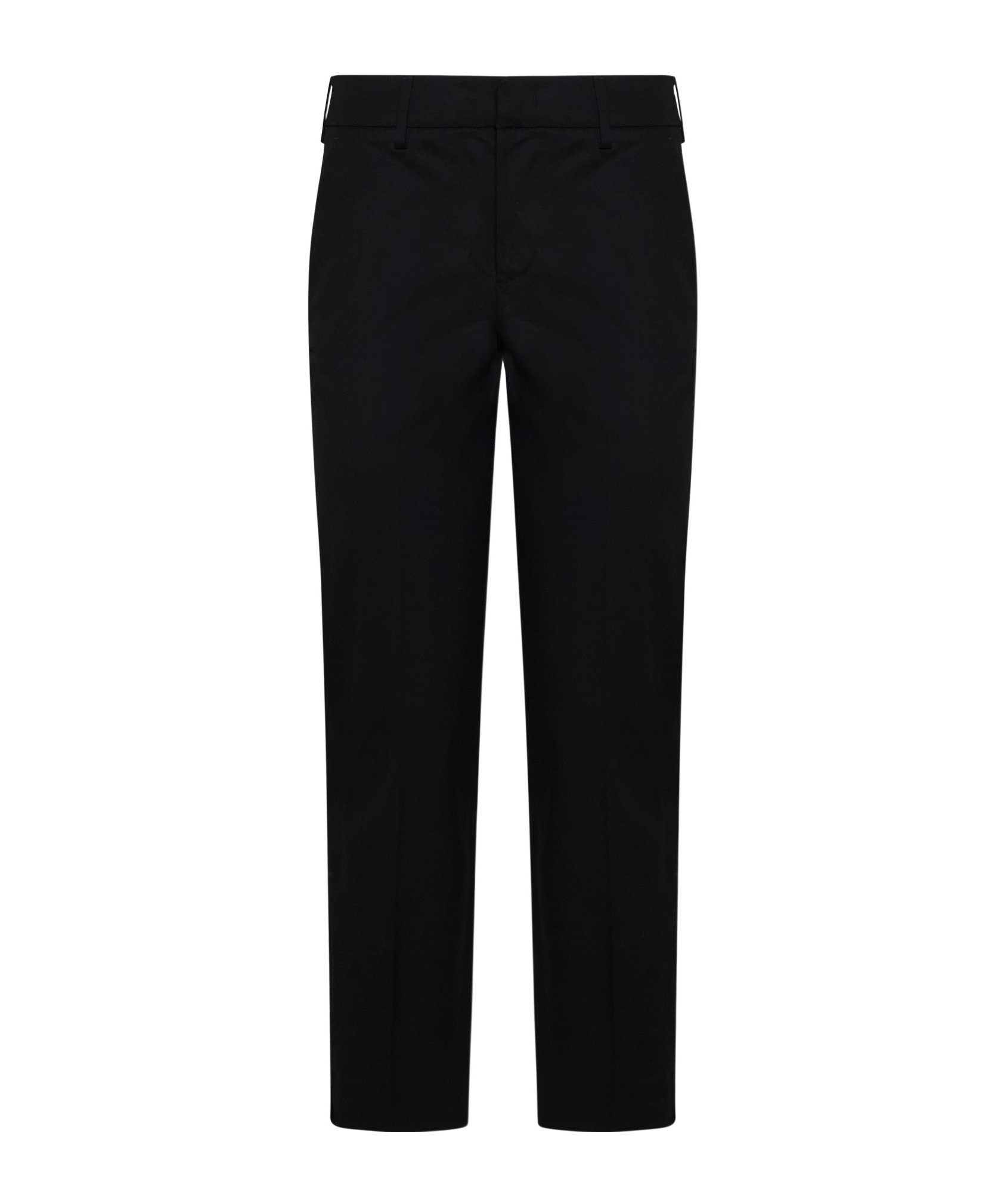 Pt Torino Pressed Crease Stretch-cotton Trousers In Black