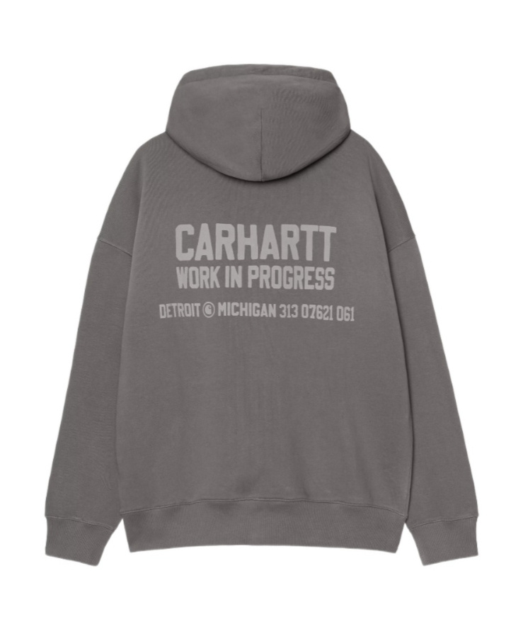 Carhartt Hooded Distance Sweatshirt In Gray