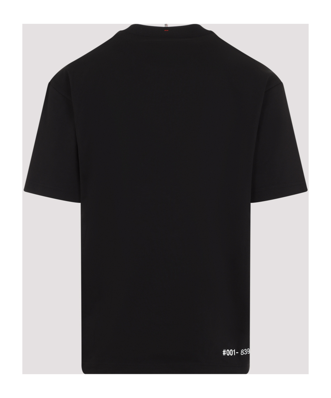 Moncler S Embossed-branding Crew-neck Relaxed-fit Cotton-jersey T-shirt Black In Black