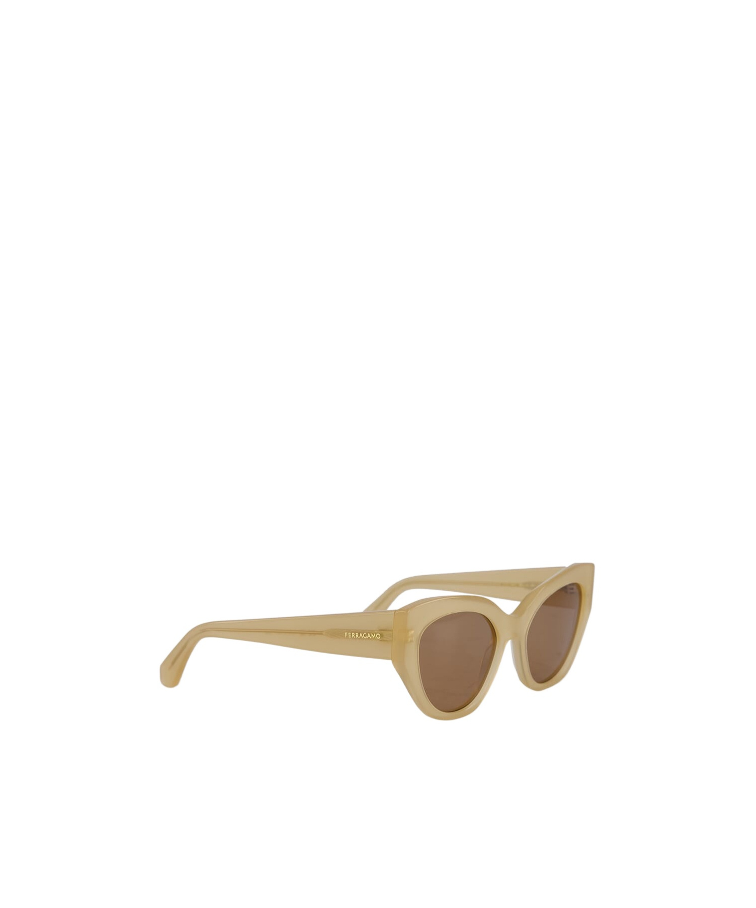 Ferragamo Cat Glasses Frame Sunglasses In Brown