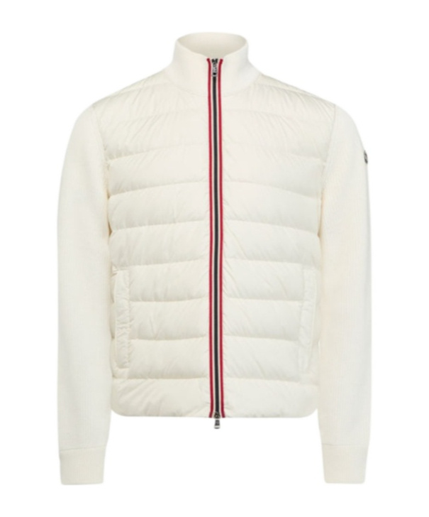 Moncler Zippered Cardigan In White
