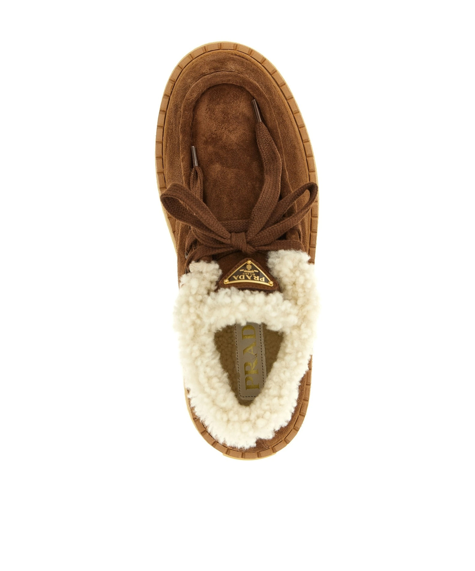 Prada Lace-up Casual In Brown