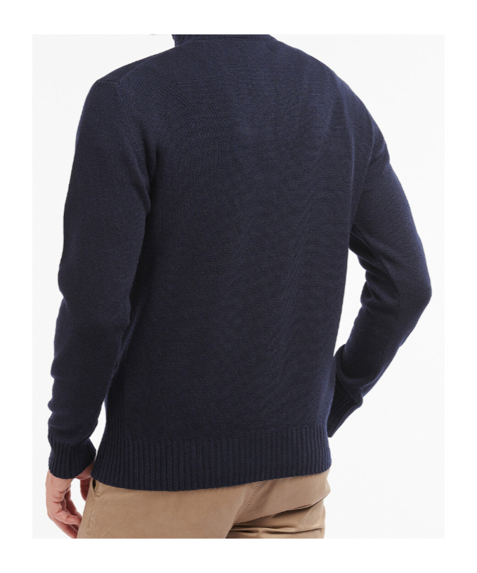 Barbour Nelson Essential Lambswool Half Zip Sweater In Blue