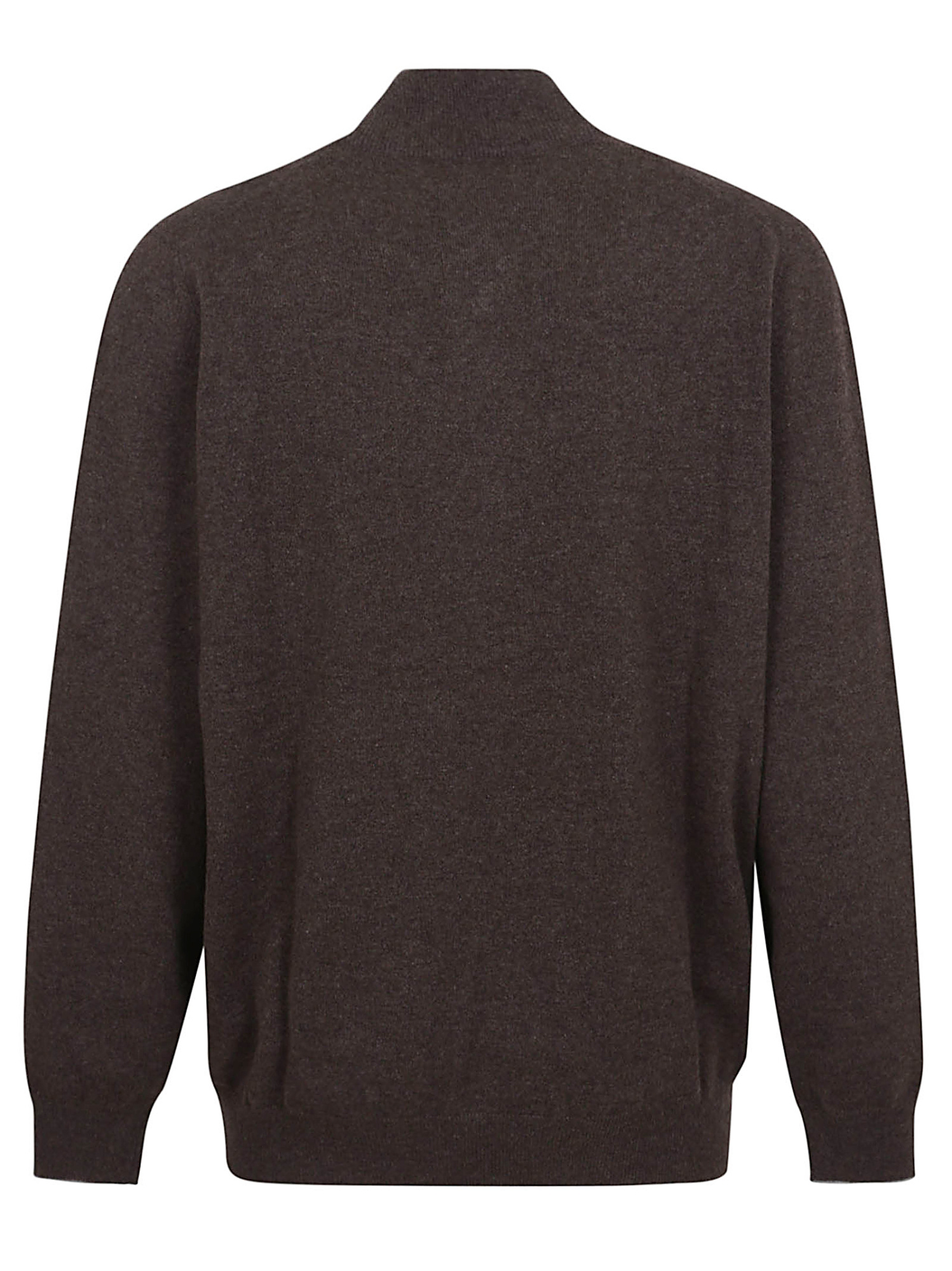 Brunello Cucinelli Zippered Cashmere Sweater In Black