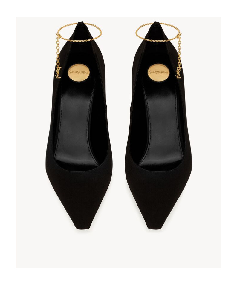 SAINT LAURENT RÉGINE PUMPS IN SATIN CREPE
