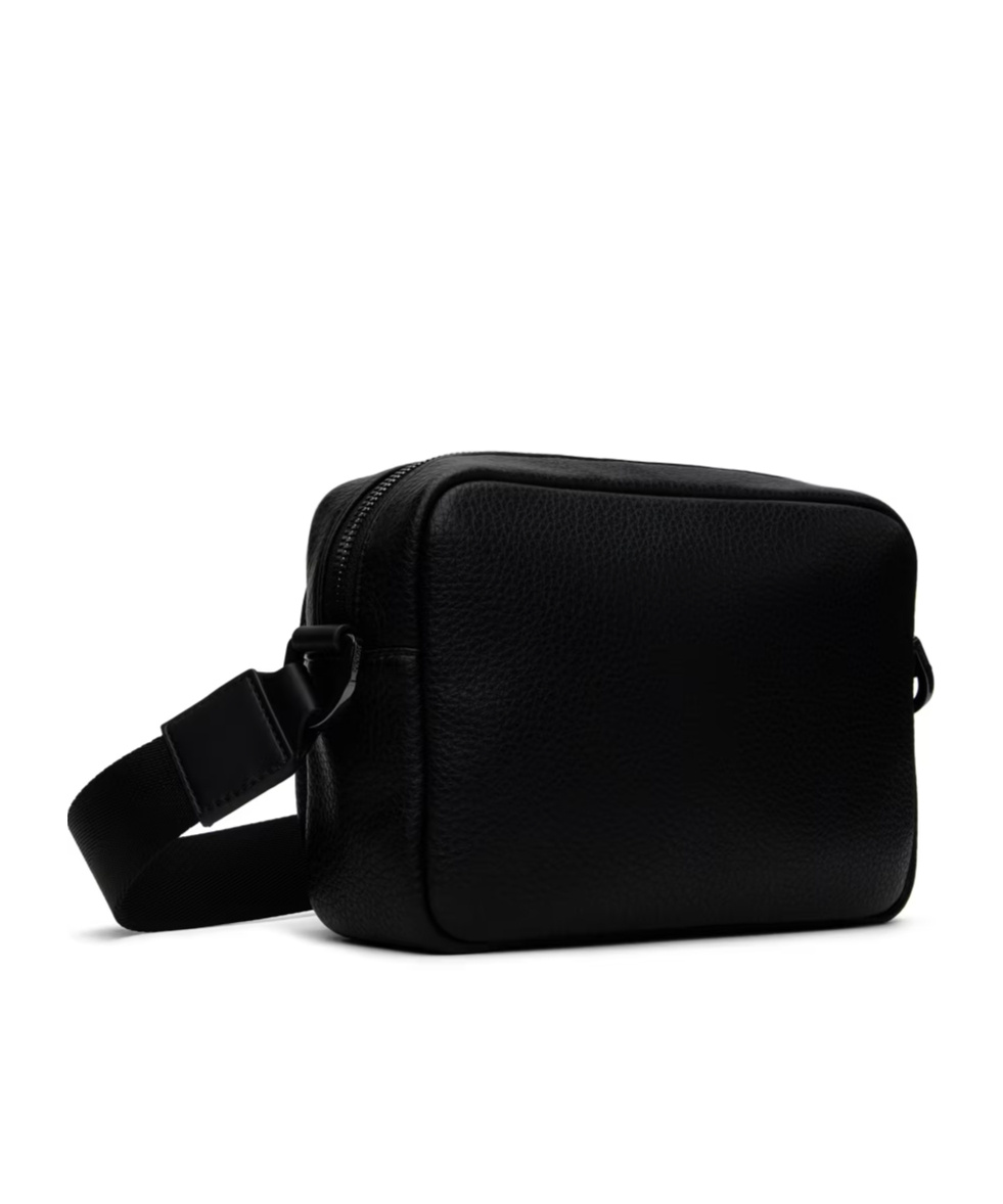 Hugo Boss Logo Zipper Cross-body Bag In Black