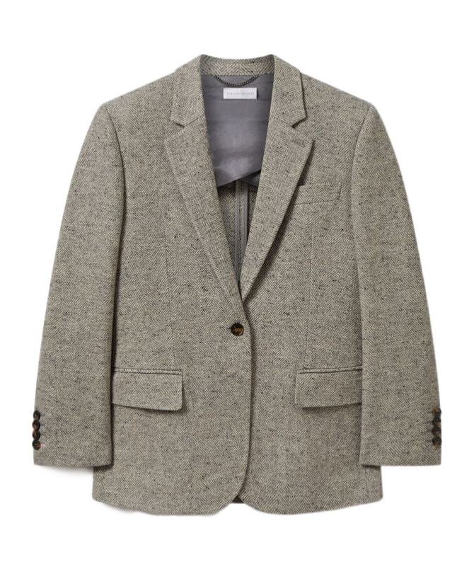 Stella Mccartney Single-breasted Herringbone Blazer