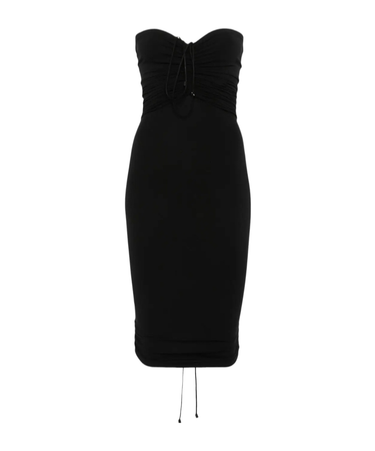 Wolford Fatal Ruched Strapless Minidress In Black