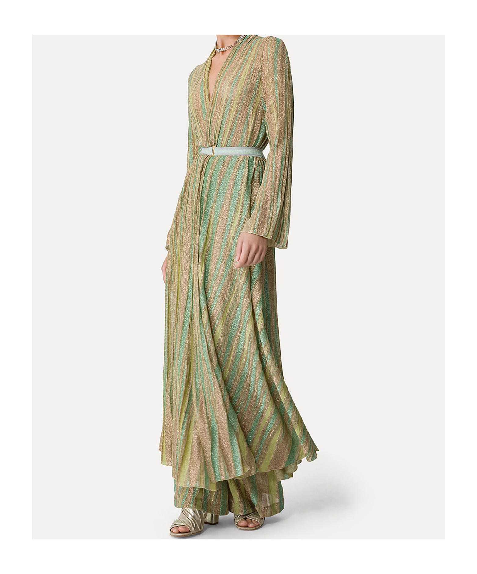 Forte Forte Dress In Lurexshot Jersey With Crossover Front